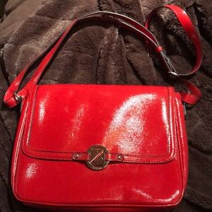 Nine & Co. Red patent crossbody for iPad